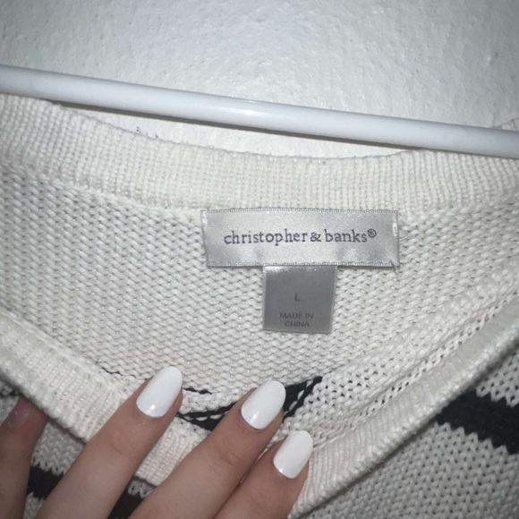 Christopher Banks Size Large Striped Sweater - Picture 3 of 3